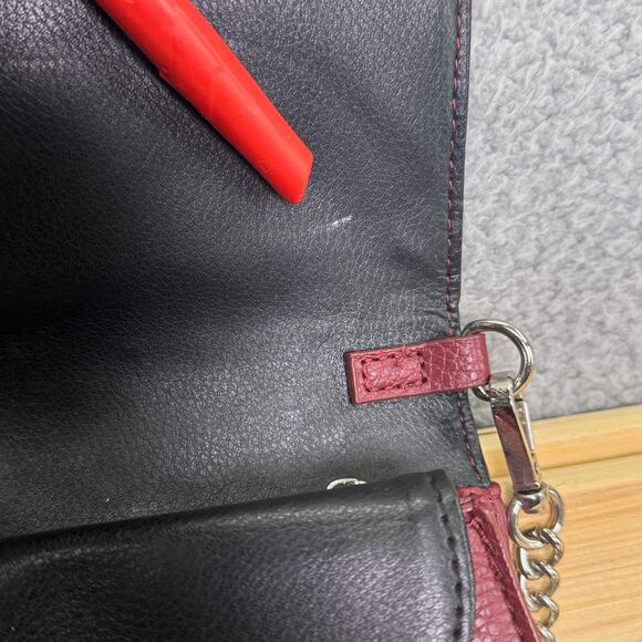 Nine West Wallet Purse Red Leather Crossbody Clutch Snap Closure Shoulder Bag - Picture 12 of 12